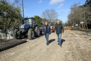 CARLOS BALOR SUPERVISÓ LA REPAVIMENTACIÓN DE LA AVENIDA AGOTE EN RANELAGH